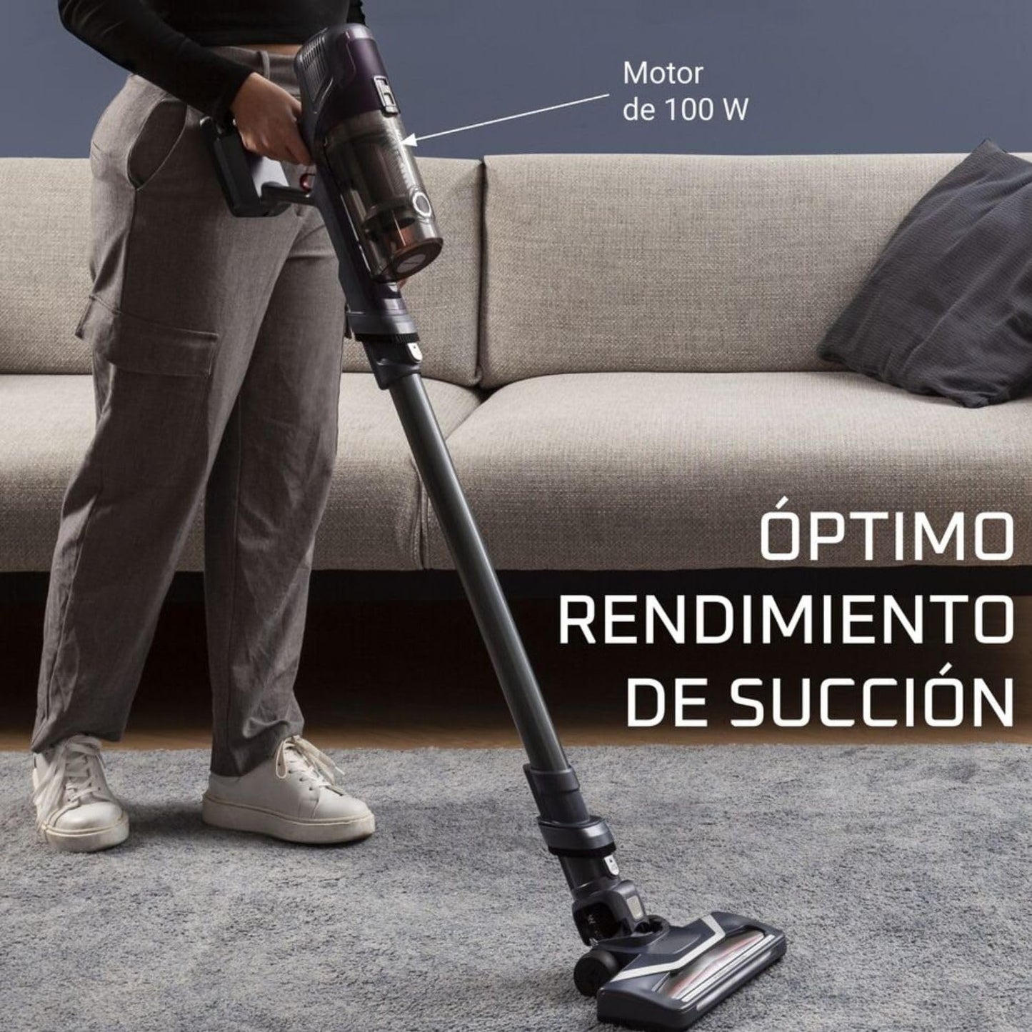 Rowenta XPert 6.60 Aspiradora Escoba sin Cable 3 en 1 con Batería de Litio y Gatillo Boost Lila