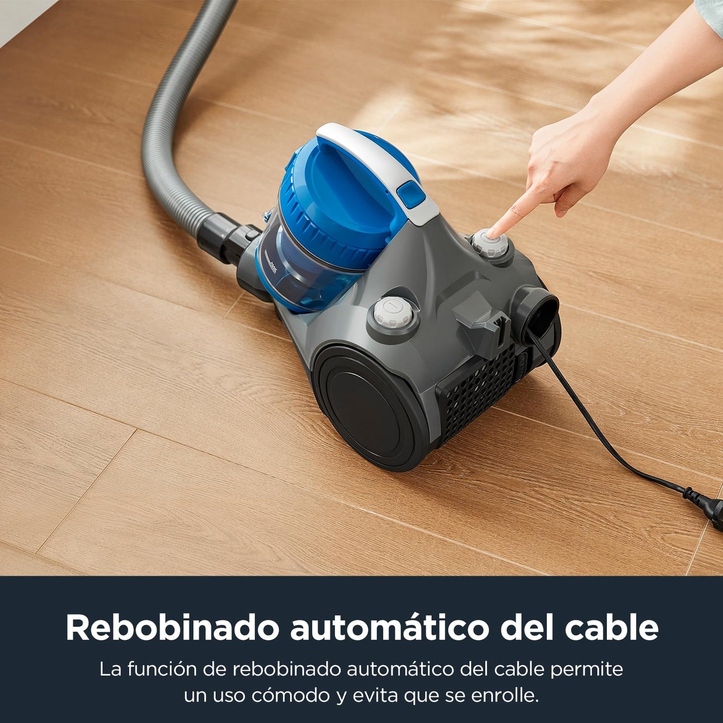 Eureka WhirlWind Aspiradora con Cable sin Bolsa, Ligera para Suelo Duro, Alfombra y Mascotas